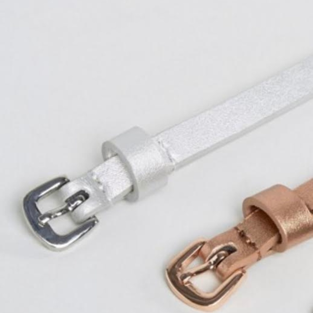 ASOS 2 Bronze, Silver Metallic Waist And Hip Belts